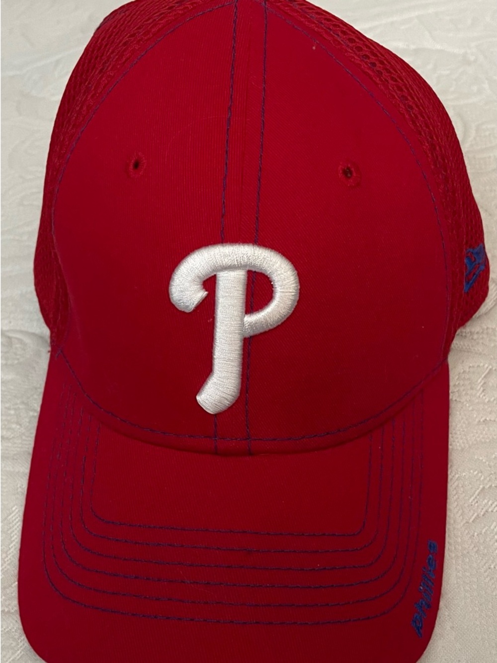 Phillies Baseball Cap with White 'P' Emblem M/L